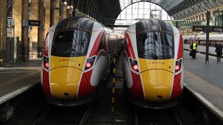 1136 Harrogate to London Kings Cross 1431 via Wakefield Westgate  Class 800 LNER Azuma [upl. by Asiaj]