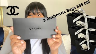 Three Chanel Bags For 35  Upcycle  Unboxing  Baddie on a budget  Papier Matifiant De Chanel [upl. by Oinesra728]