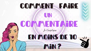 Comment faire un commentaire de texte facilement [upl. by Yaakov]