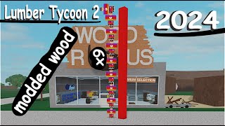 Lumber tycoon 2 how to make modded wood 2024 [upl. by Enelec]