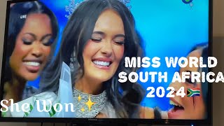 Miss World South Africa 2024🇿🇦  Crowning moment  Live Reaction [upl. by Lucien696]