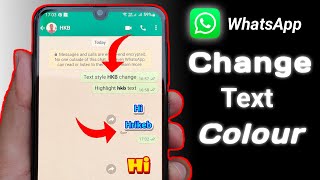 How to Change Font Colour in WhatsApp  How to change Text Font Style [upl. by Kcirrad]