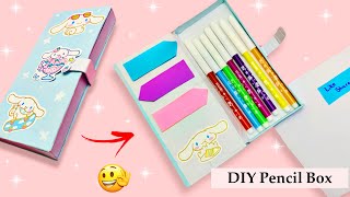 Sanrio Pencil Box  DIY Pencil Case  How to make pencil Box with waste cardboard Best out of waste [upl. by Drogin716]