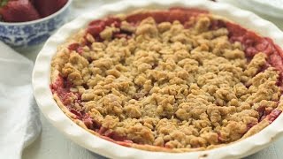 Streusel Topped Fresh Strawberry Pie Recipe [upl. by Oalsecnew180]