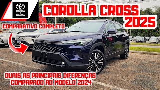 NOVO TOYOTA COROLLA CROSS XRX 20 FLEX 2025  QUAIS AS PRINCIPAIS MUDANÇAS NO MODELO 2025 🚘⛽️🛞 [upl. by Naasah]