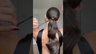 How to hide your hair tie using your hair hairstyle hair [upl. by Lohse]