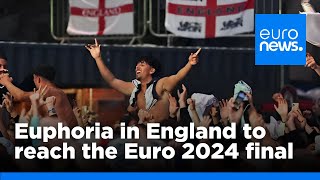 Fans celebrate as England beat Netherlands to reach Euro 2024 final  euronews 🇬🇧 [upl. by Aihsekyw]