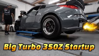 First Startup On My New 350Z Turbo Kit [upl. by Ilrahs]