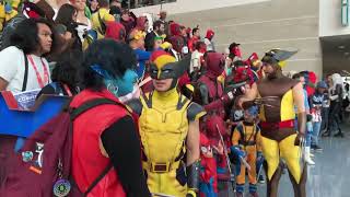 LA Comic Con 2024 Set up for the deadpoolandwolverinemovie Cosplay Meet Up lacomiccon deadpool [upl. by Aelahs]