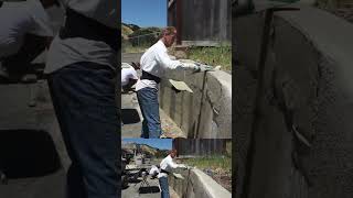 Plastering over crooked walls shorts shortsfeed stucco youtubeshorts tiktok trending diy [upl. by Alarice]