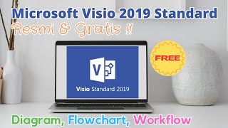 Cara Mendapatkan Microsoft Visio 2019 Standard  Diagram Flowchart Workflow [upl. by Anisor]