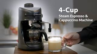 4 Cup Espresso amp Cappuccino Machine [upl. by Akierdna]