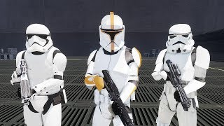 Clones VS First Order VS Imperal Stormtroopers  EPIC ARMA [upl. by Ahsinac915]