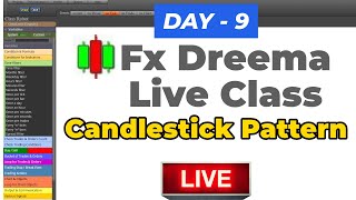 Fx Dreema 🔴Live ClassMt4Mt5 के लिए रोबोट कैसे बनायें Candlestick Pattern Robot Tutorial DAY 9 [upl. by Ecirtnuahs]