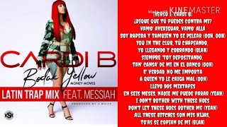 Cardi B Bodak Yellow Latina Trap Remix Lyrics [upl. by Hoye]