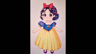 Snow White ❄️ drawing drawingandcoloringforchildren art coloringandlearn snowwhite howtodraw [upl. by Kentigerma273]