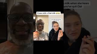 Cows Milk vs Oat Milk ğŸ˜†ğŸ˜† 33 eddieabbew abbewcrew [upl. by Naellij]