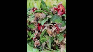 Traditional Salad Chicken cooking cookingandeatingshow seafoodrecipes food eatshow fishrecipes [upl. by Clerc258]