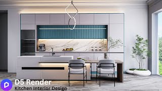 Realistic Interior Rendering Tutorial for Beginners  D5 Render 27 Tutorial  Kitchen Interior [upl. by Isidor]