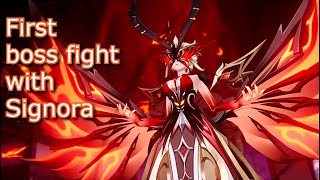 First fight with signora  Genshin impact Signora  signora boss fight [upl. by Nagy416]