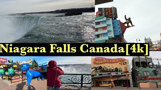 Niagara Falls and Clifton Hill Tour During Pandemic  2021 January  4K Bangladesh USA Canada Diary [upl. by Amadas281]