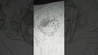 Drawing crazy overpowered sungod Nika in shadow style onepiece luffy [upl. by Yeknarf]