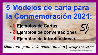 💌 Modelos de Cartas JW para la Conmemoración de Jesús 2021 y ejemplos para el Ministerio 💌 [upl. by Anerok614]