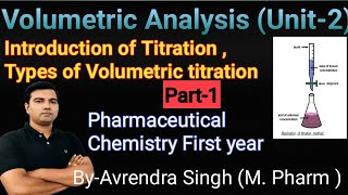 Volumetric Analysis Part1 Introduction fundamentals of titration by Avrendra Singh MPharm [upl. by Anatnas]