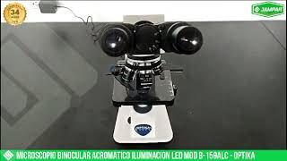 MICROSCOPIO BINOCULAR ACROMATICO ILUMINACION LED MODELO B159ALC OPTIKA [upl. by Oringa715]