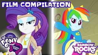 Equestria Girls  FULL FILMS Rainbow Rocks amp Equestria Girls  My Little Pony MLPEG  2 HOURS [upl. by Hgielrahc]