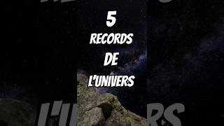 🌌 5 Records Fascinants De lUnivers  🚀✨espace cosmos recordsdelunivers trounoir exoplanetes [upl. by Ayatan]