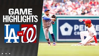 Dodgers vs Nationals Game Highlights 42524  MLB Highlights [upl. by Htinek]