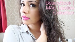 BeautyBook  My MAC Lipstick Collection  Swatches  Kaushal Beauty [upl. by Codd699]