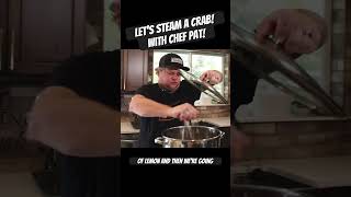 Let’s steam a crab With Chef Pat seafood food foodie crabfeast crab eating [upl. by Ainna]