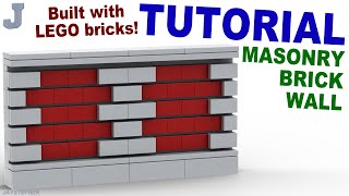 LEGO Masonry Brick Wall Tutorial [upl. by Alby]