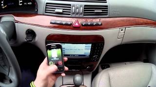 Dension Gateway 500S BT bluetooth phone integration on MercedesBenz Sclass W220 [upl. by Gizela]