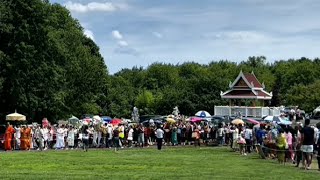 Celebrate Phaya Nak Naga Parade  Wat Morris Connecticut Buddha Ariyamettaram Temple 2024 Part 1 [upl. by Ailegave69]