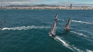 Los franceses ganan la Gran Final de la Youth Foiling Gold Cup 69F 2023 en Barcelona [upl. by Pantin]