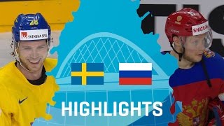 Sweden  Russia  Highlights  IIHFWorlds 2017 [upl. by Ahsirtap15]