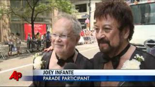 Pride Parade Celebrates NY Gay Marriage Law [upl. by Ilac541]