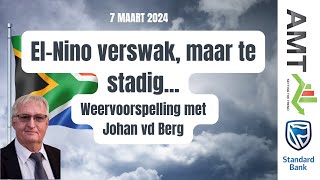 ElNino verswak maar te stadig  7 Maart 2024  AMTStandard Bank Weervooruitskatting [upl. by Amand]