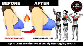 Top 10 Chest Exercises to Lift and Tighten Sagging Breasts By Beauty Fit [upl. by Ardnad812]