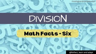 Division Math Facts  Six [upl. by Solita620]