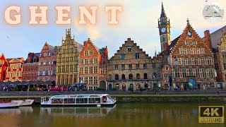 Ghent Gent City Walking Tour Belgium  4K City Ambience [upl. by Cristionna684]