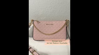 Michael Kors Jet Set Medium Zip Pouchette Quick Review [upl. by Ijar]