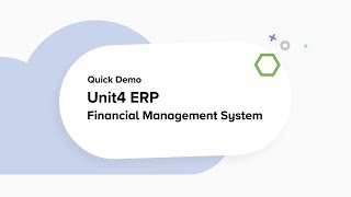 Unit4 ERP  Financial Management System [upl. by Aggappora]