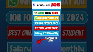 Online Jobs without investment 2024  Work from Home Job  Customer Support Job at Home earnmoney [upl. by Ahker407]