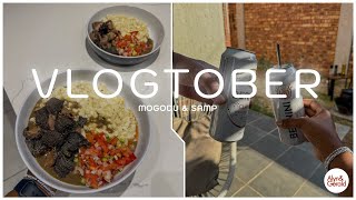 Vlogtober 04 Lets Cook Mogodu amp Samp  A South African Recipe [upl. by Ailaroc497]