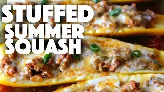 Stuffed Summer Squash  Healthy Recipe Channel [upl. by Nuhsal242]