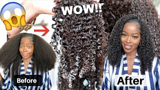 OMG‼️ 😱MAXIMUM HYDRATION amp Curl Definition for Natural Hair Wigs 💣Headband Wig ft Heat Free Hair [upl. by Allenaj]